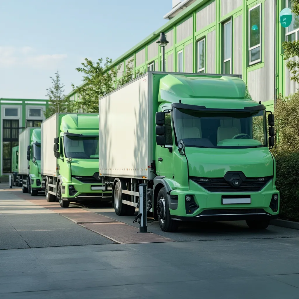 Flotte de véhicules de livraison écologiques pour une logistique durable
