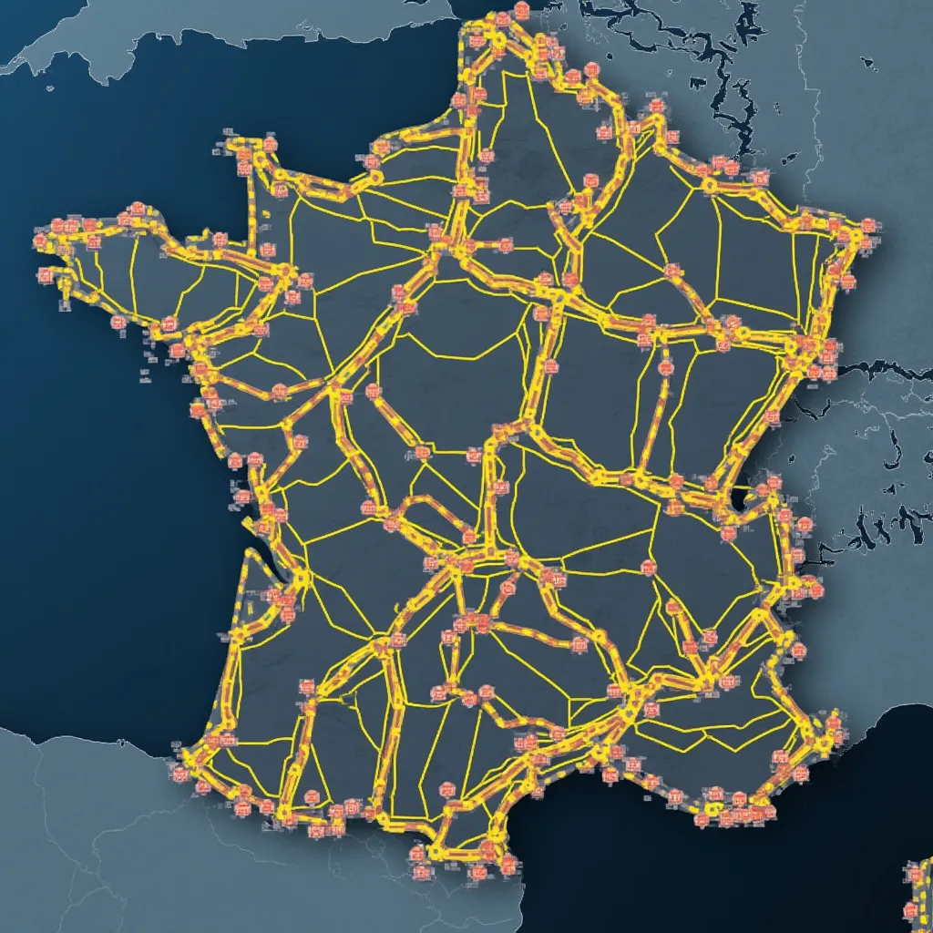 Réseau de transport optimisé