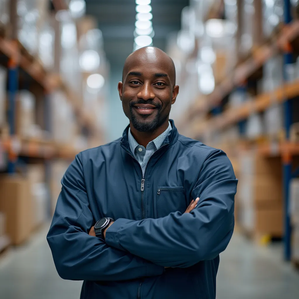 Portrait d'Omar Sy, Responsable Logistique chez 'TechÉlectronique France'